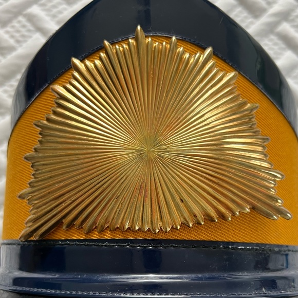 RARE Vintage 1964 Stanbury & Co Marching Band Hat Stewart HS Size 6 7/8 Shako - Picture 7 of 11